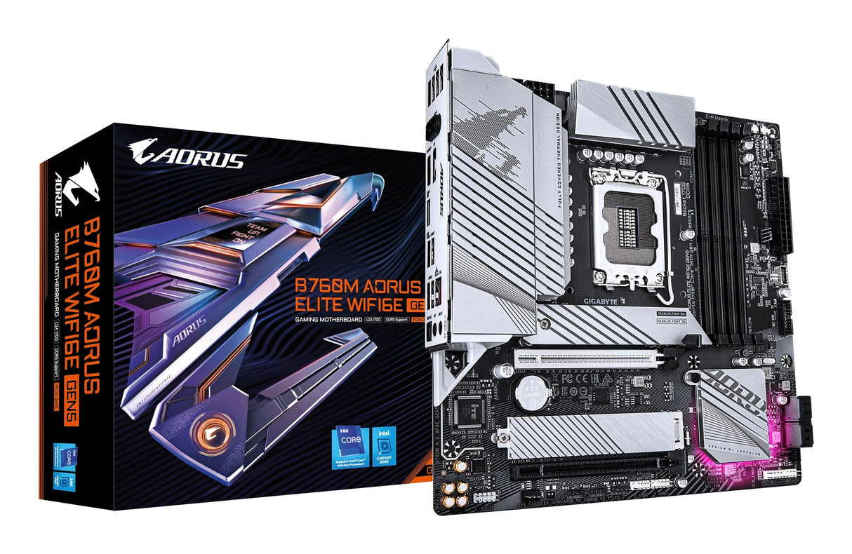 EAN 4719331872069 - GIGABYTE B760M AORUS ELITE WIFI6E GEN5 Intel B760 LGA 1700 micro ATX imagen 1