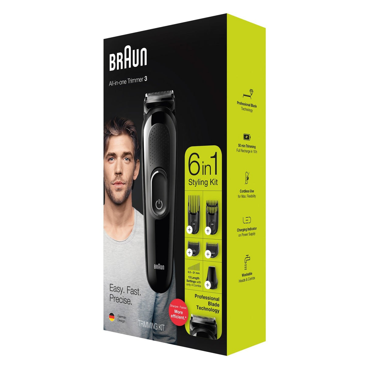 EAN 4210201282112 - Braun Multigroomer MGK3225 depiladora para la barba Batería 13 2,1 cm Negro imagen 6