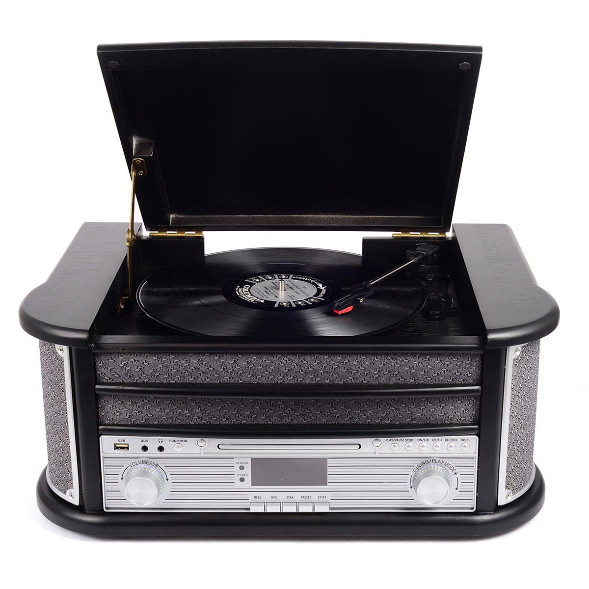 Tocadiscos Denver Mrd-51 Black, Automático, Negro, Madera, 33 1/3,45,78 Rpm, Giratorio, Dab,Fm