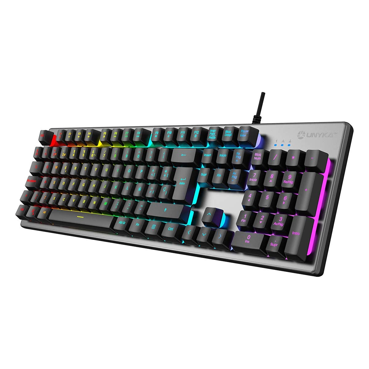 EAN 6974560220236 - UNYKAch UK505450 teclado Juego USB QWERTY Portugués Gris imagen 4