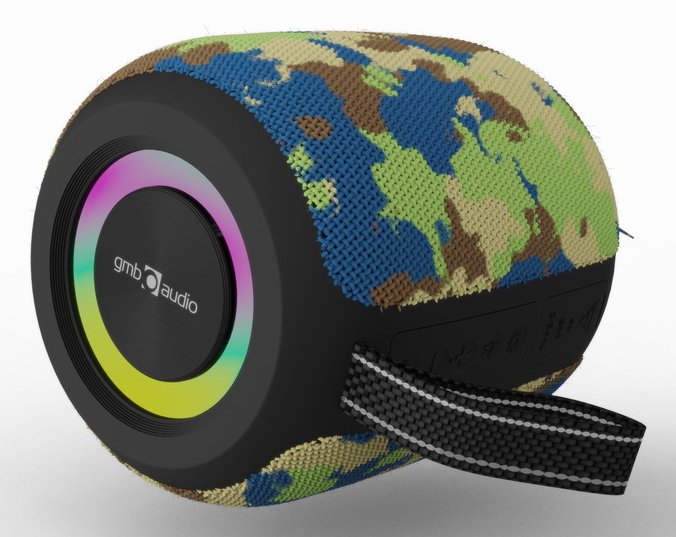 Altavoz Gembird Bt Con Efecto De Luz Led Rgb Camuflaje