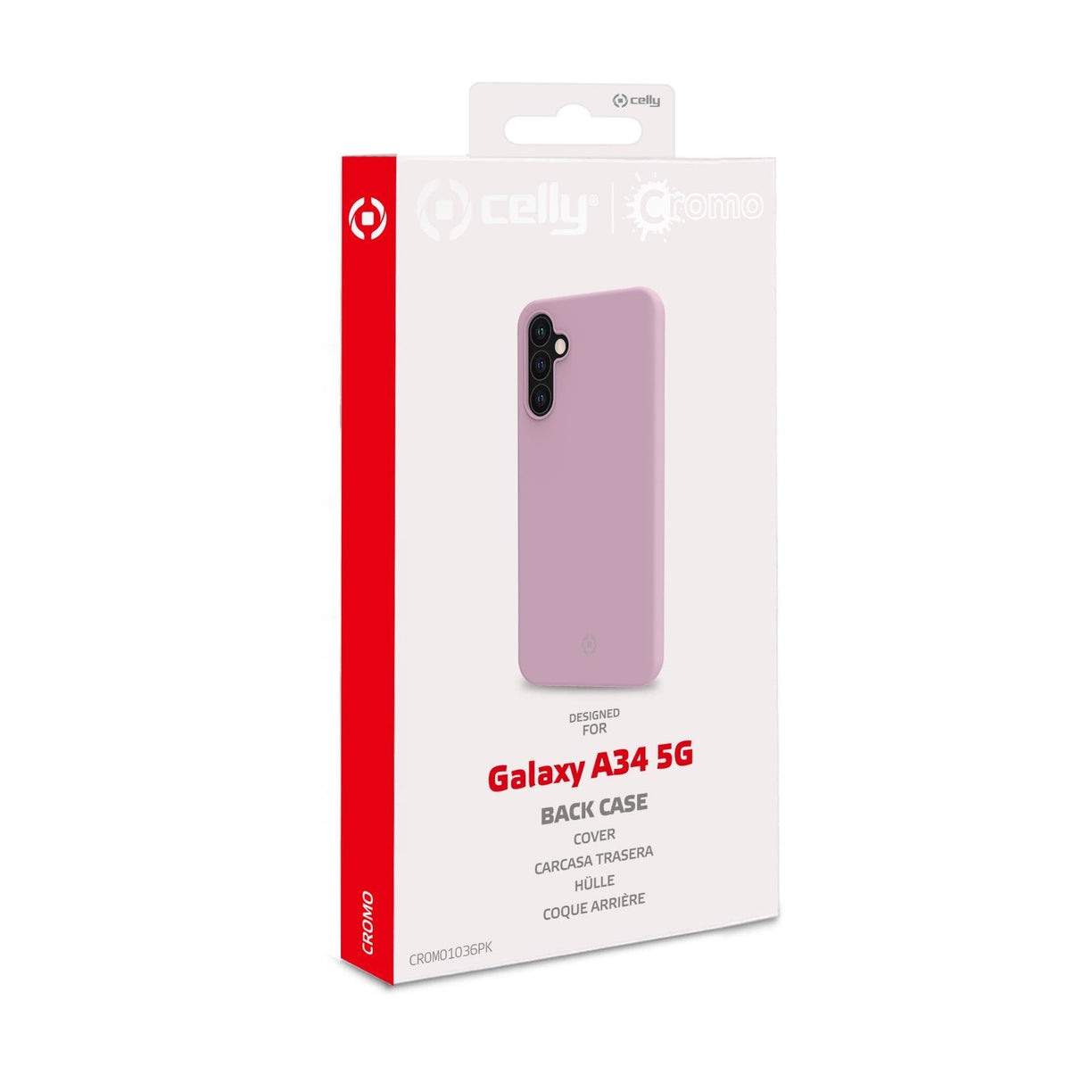 Celly Cromo1036pk Funda Para Samsung Galaxy A34 5g (6.6") Rosa