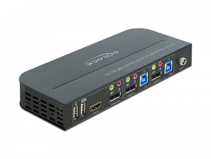 Delock Displayport 1.4 Kvm Switch 8k 30 Hz Mit Usb 3.0 Und Audio