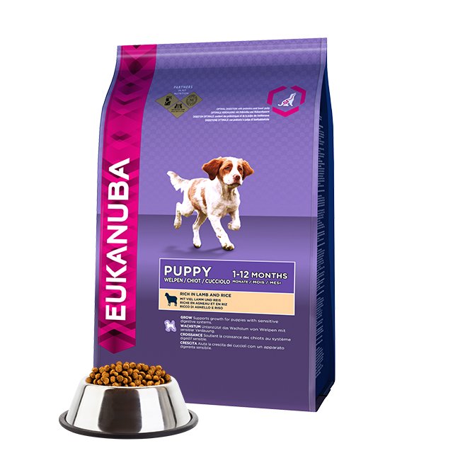 Pienso Eukanuba Puppy & Junior Lamb Rice All Breeds (12 Kg )