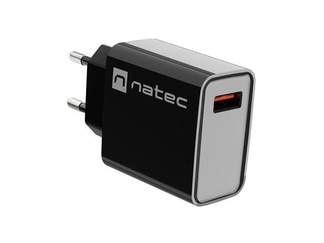 Cargador Usb Natec Ribera 18w Usb-A Negro