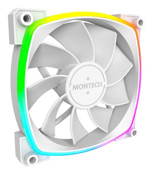 Ventilador Pc Montech Rx120 Pwm 120x120x25 Blanco, 120 Mm Rx120 Pwm White