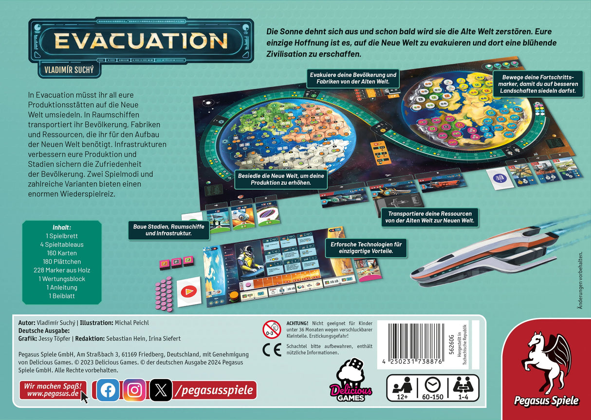EAN 4250231738876 - Pegasus Spiele 56260G juego de tablero Evacuation Juego de mesa Multigénero imagen 4