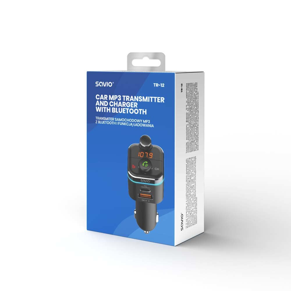 EAN 5901986046349 - Savio TR-12 transmisor FM 87,6 - 107,9 MHz Bluetooth Negro imagen 5