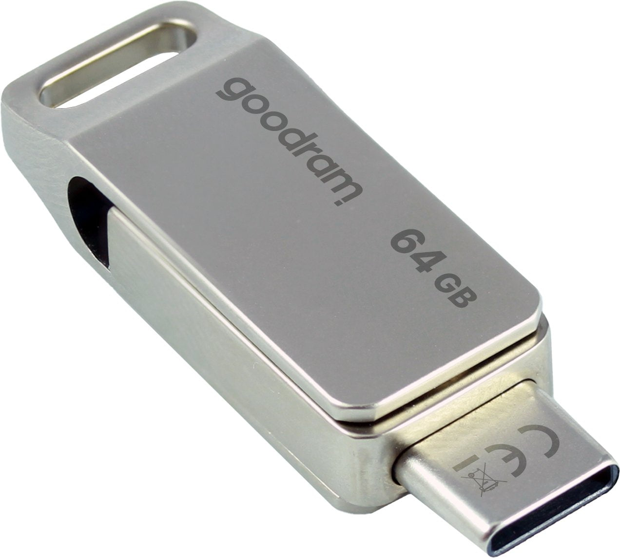 Pendrive Goodram 64gb Oda3 Plata Usb 3.0 Tipo-C