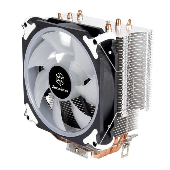 EAN 4710679810126 - Silverstone AR12 RGB Procesador Enfriador 12 cm Negro, Acero inoxidable, Blanco imagen 2