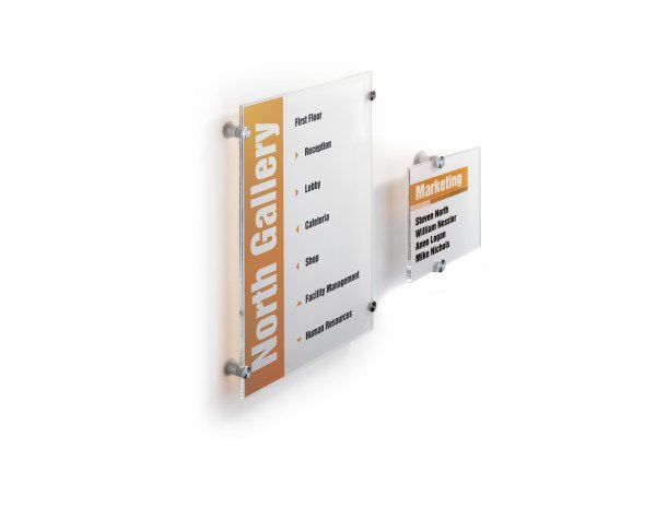 Letrero Para Puerta Durable Crymalsign 210x148 Inserto De Lámina Transp