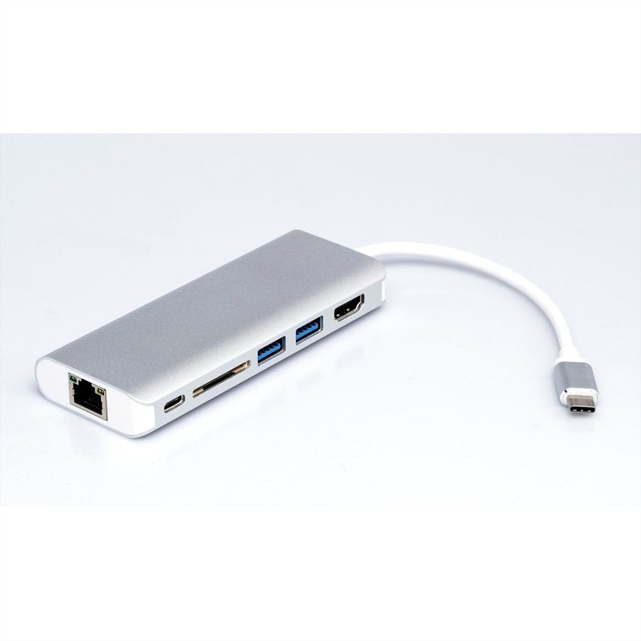 Estación De Acoplamiento Usb Tipo C Hdmi 4k Usb 3.0 Usb 3.2 Gen 1 Sd Microsd Gigabit Ethernet