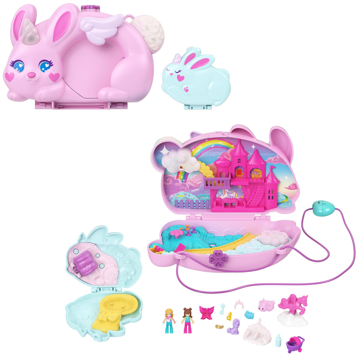 Figurki Polly Pocket Kompaktowa Torebka Króliczki Basniowe Królestwo