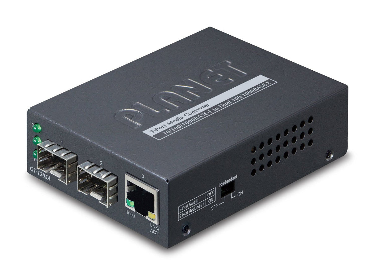 Planet Gt-1205a 1-Port 10/100/1000base-T- 2-Port Gigabit Sfp