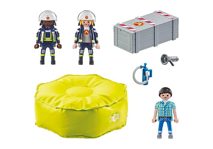 Playmobil 71465 City Action Feuerwehrleute Mit Luftkissen, Juguete De Construcción 71465