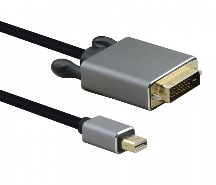Helos Cable, Mini Displayport -> Dvi Premium, 2,0m, Negro