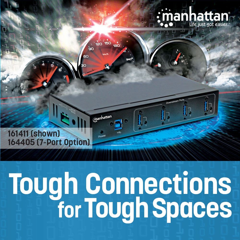 EAN 0766623164405 - Manhattan 164405 hub de interfaz USB 3.2 Gen 1 (3.1 Gen 1) Type-B 5000 Mbit/s Negro imagen 2
