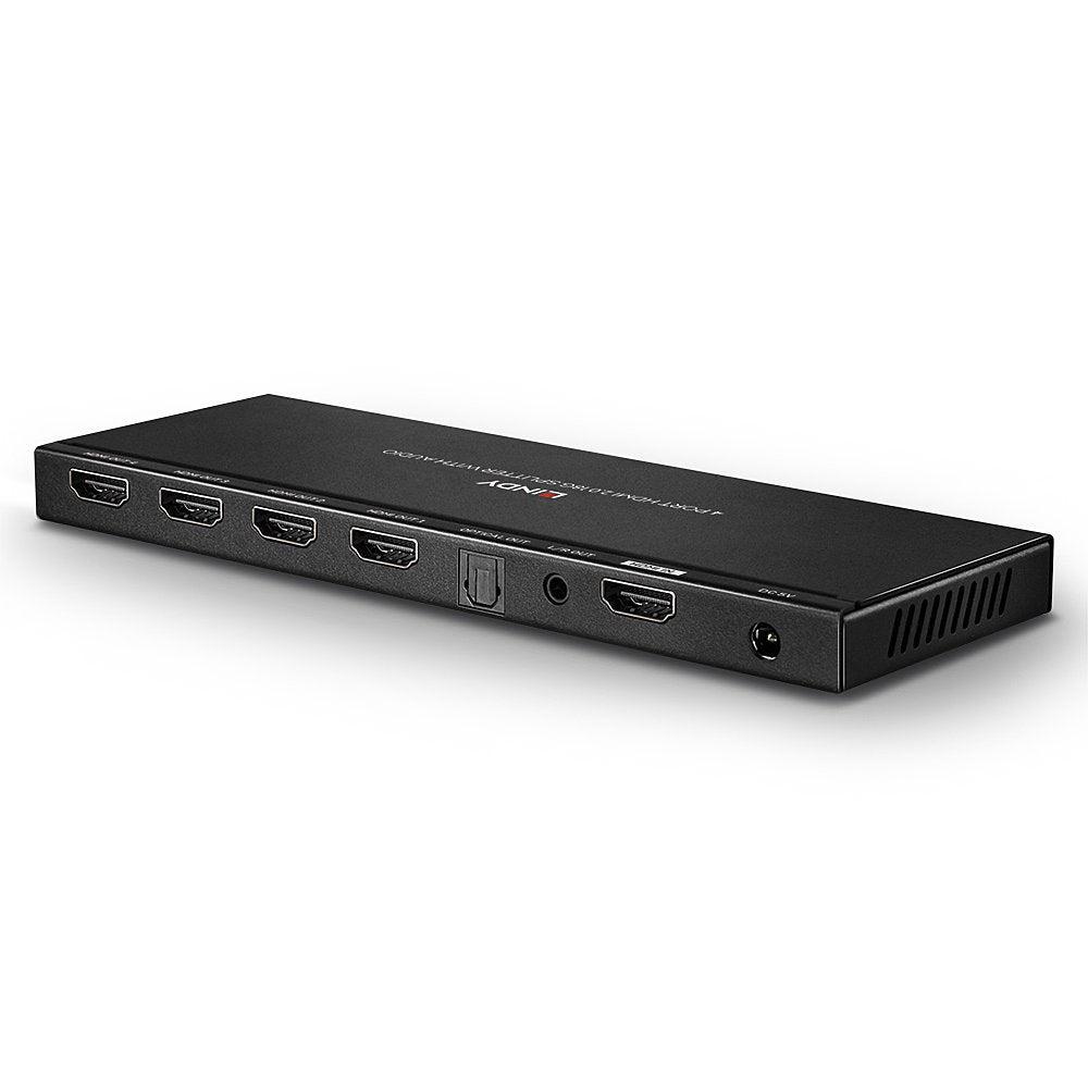 Divisor Lindy De 4 Puertos Hdmi 2.0 18g Con Audio
