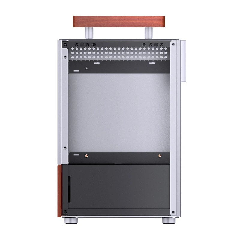 Jonsbo T6 Pc Carcasa, Mini-Tower, Mini-Itx, Tempered Glass, Madera - Plateado
