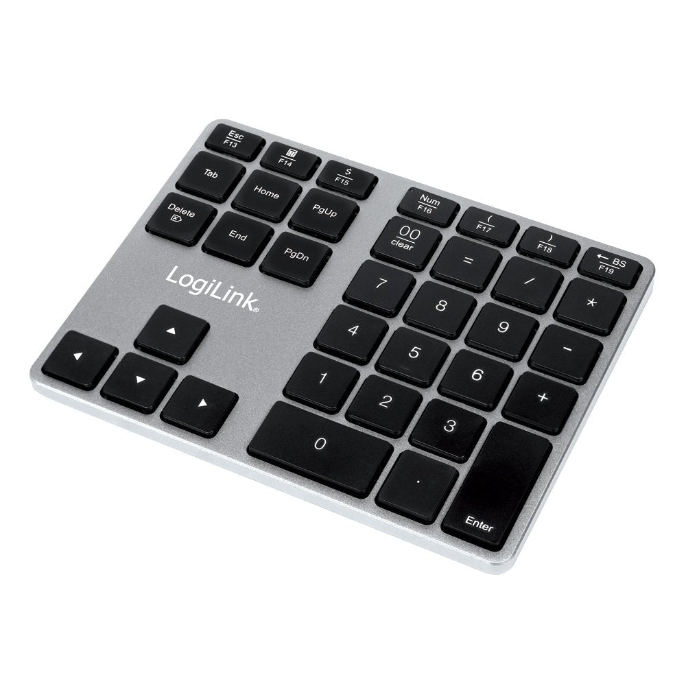 Logilink Id0187 Teclado Numérico Universal Bluetooth Aluminio, Negro