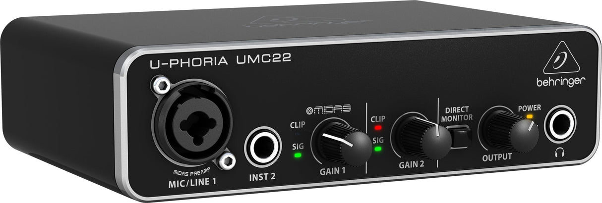 Behringer Umc22 Equipo De Música Adicional Concierto/Estudio Preamplificador