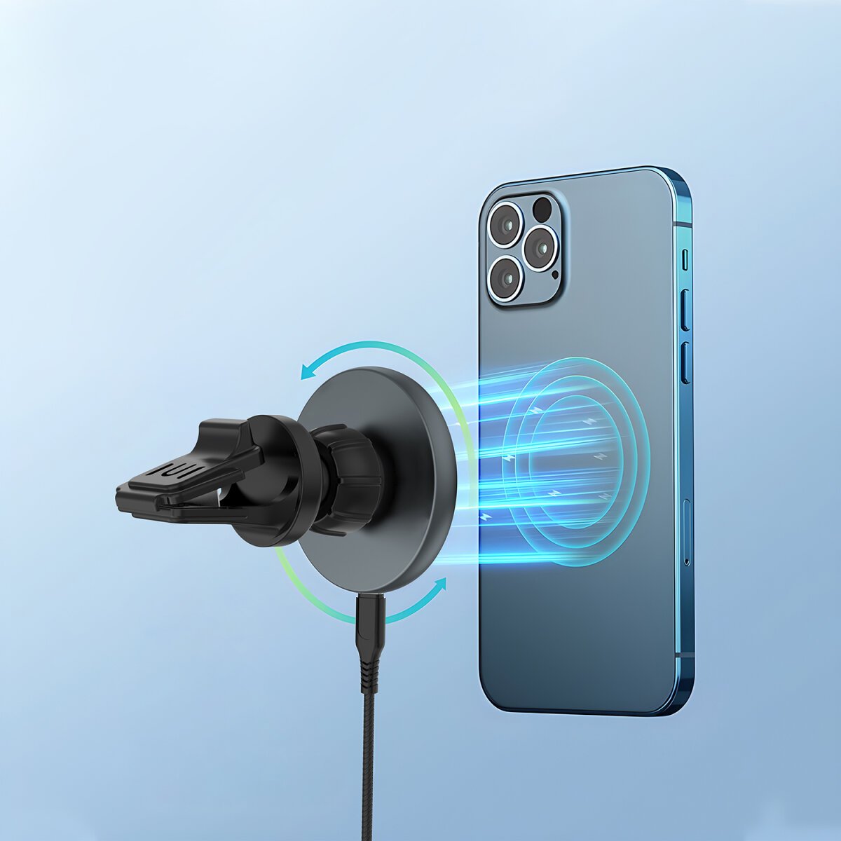 4smarts Qi2 Kfz Ladepuck. Grau