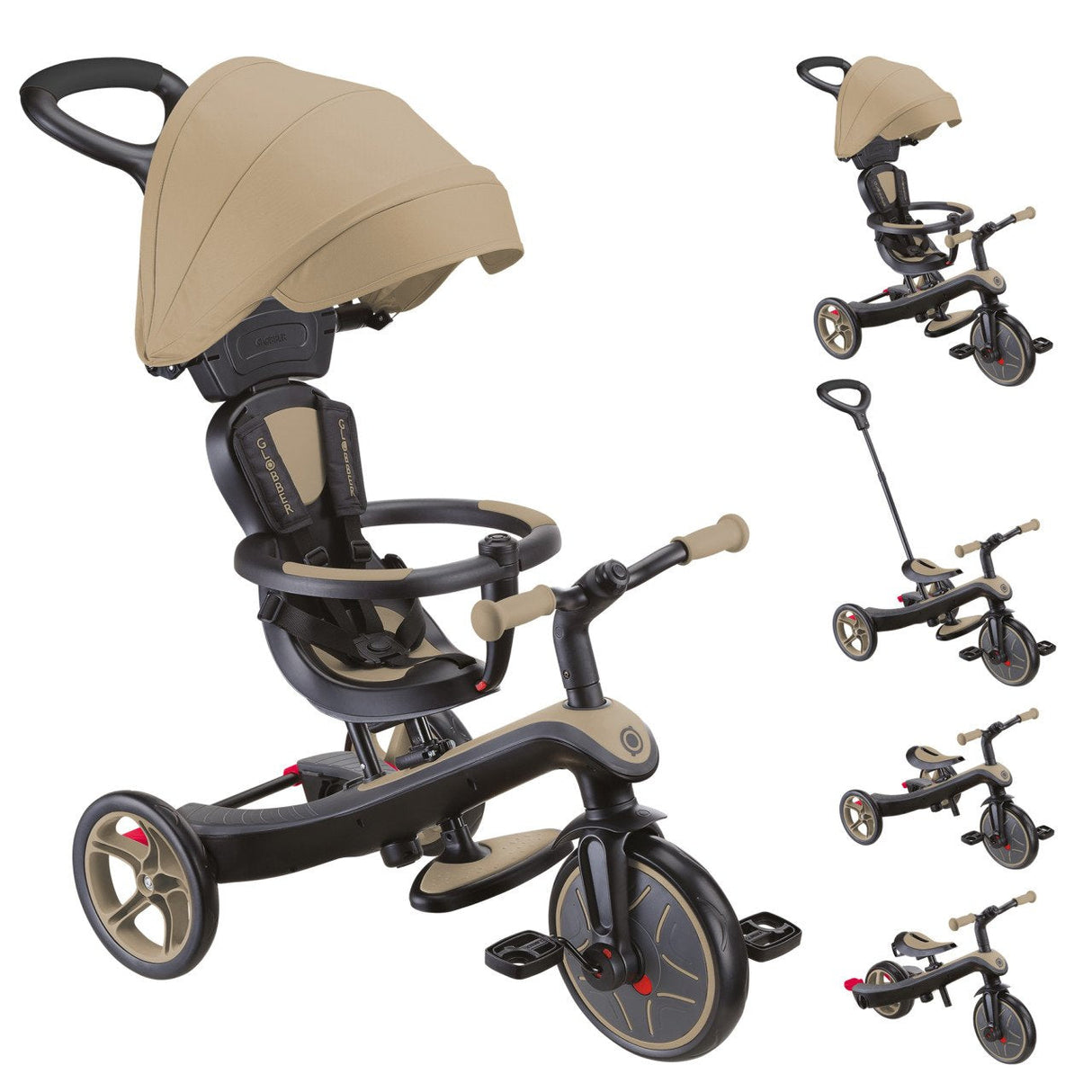 Globber Explorer Trike 4 En 1, Beige De Vehículos Infantiles 634-231