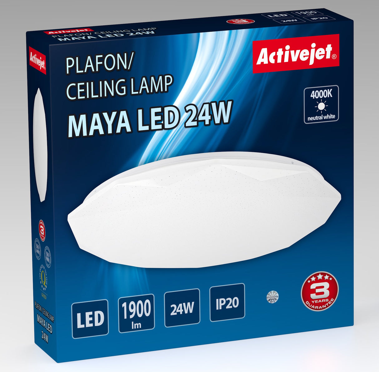 EAN 5901443113157 - Activejet AJE-MAYA iluminación de techo Bombilla(s) no reemplazable(s) LED 24 W G imagen 2