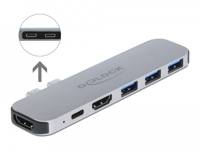 Delock Dockingstation Para Macbook Dual Hdmi 4k / Pd / Hub