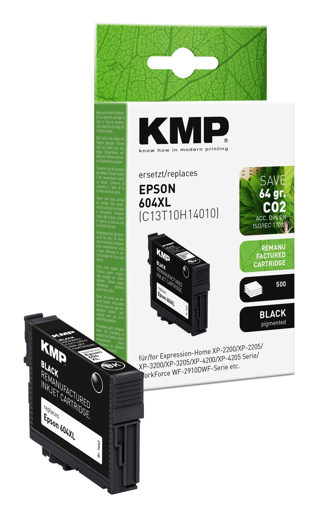 EAN 4011324002089 - KMP 1662,4001 cartucho de tinta 1 pieza(s) Compatible Negro imagen 1