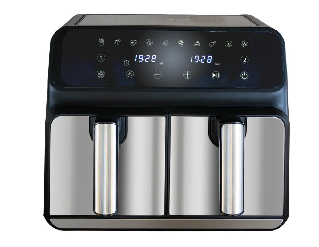 Unold 58685 Freidora Doble 8 L Independiente 1700 W Freidora De Aire Caliente Negro, Gris