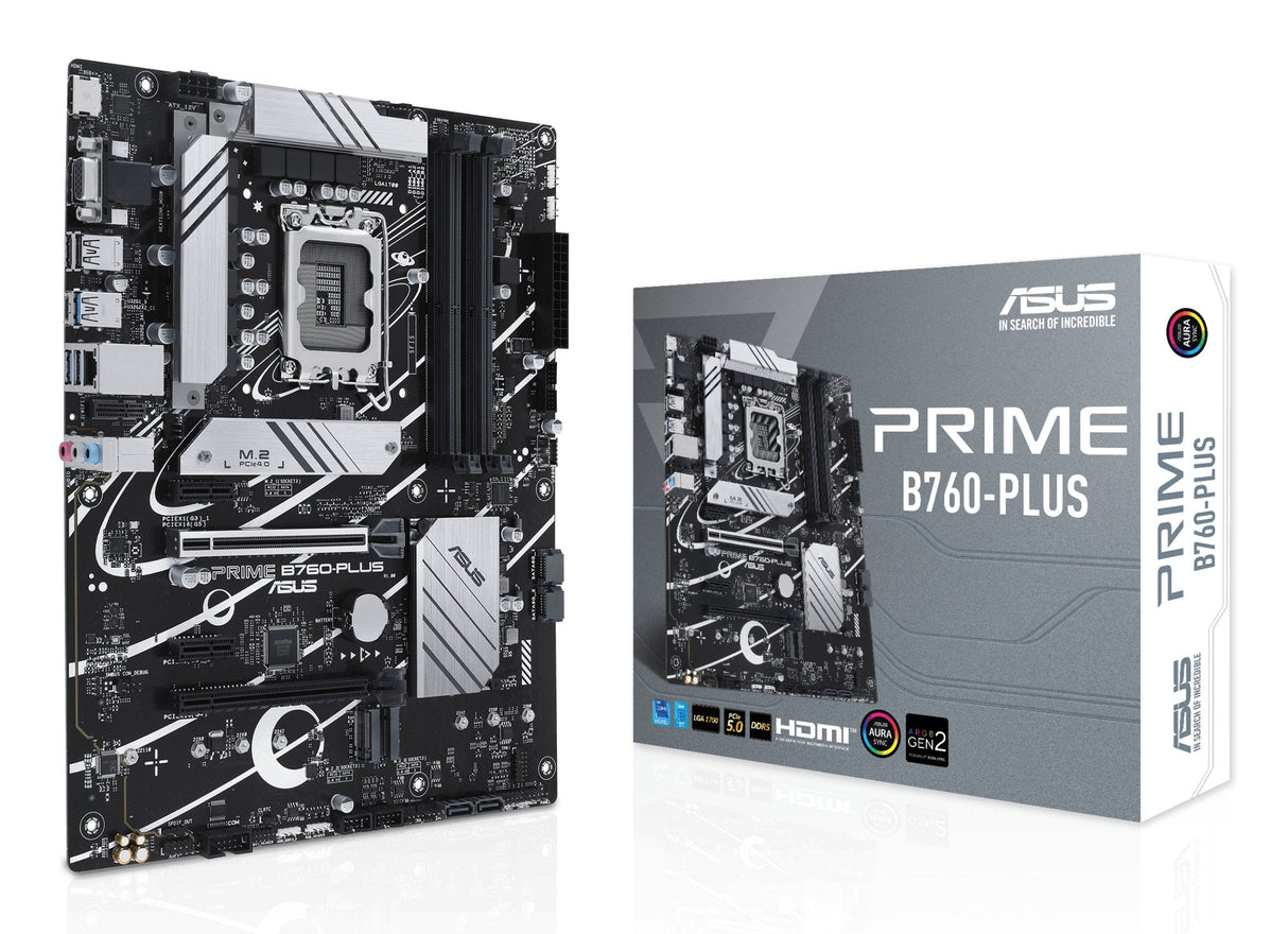 Pb Asus Prime B760-Plus Atx Skt 1700 13âº/12⺠Gen 4xddr5 5600mhz Displayport Hdmi Vga 2xm.2.X4 Glan 2