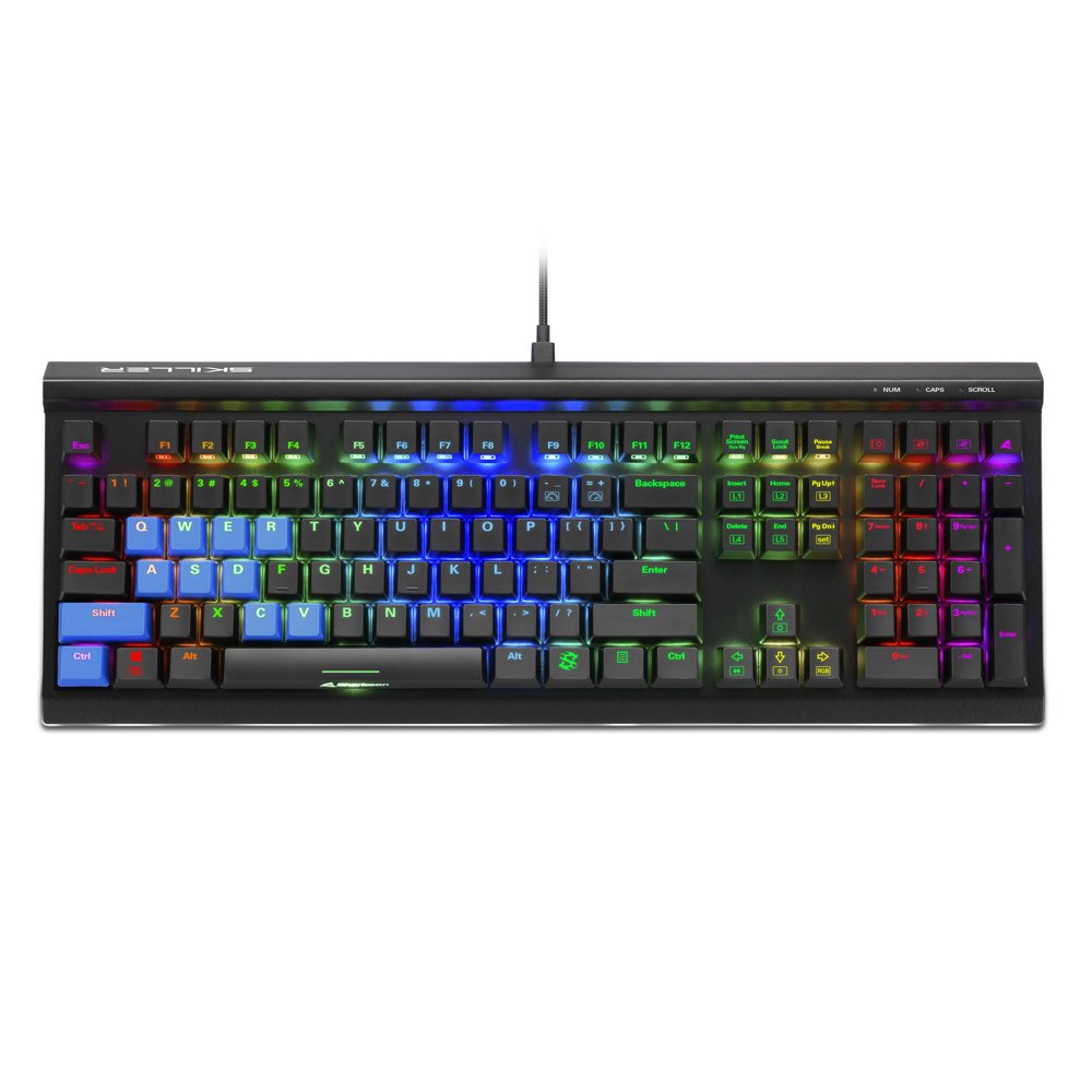 Teclado Gaming (Ingles) Sharkoon Skiller Sgk60 Mecanico Blanco