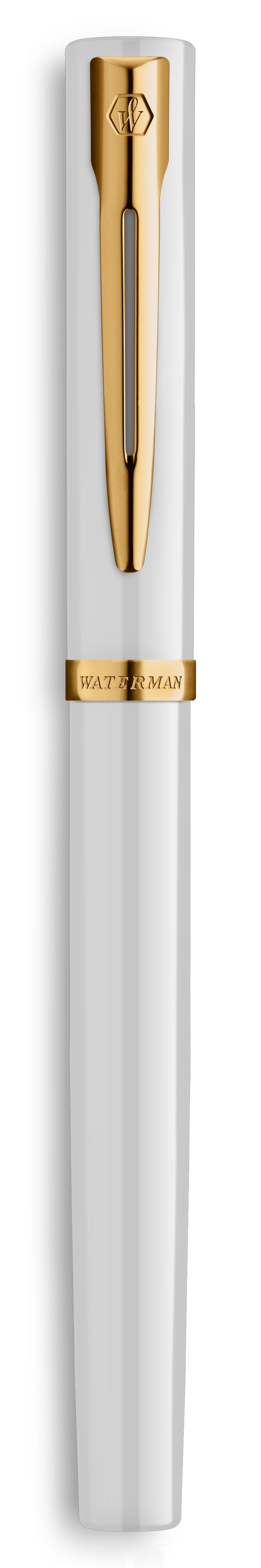 Waterman Pluma Estilográfica Impression Blanco Lack Ct F Azul Caja De Regalo