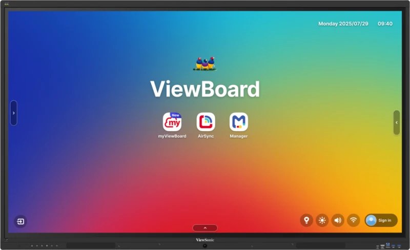 Viewboard 41 Serie Touchscreen 65inch Uhd, Android 16 Edla, Ir 450 Nits, 2x20w + Sub 15w + 8 Array Mic, 3 X Usb-C 8/128gb, 8-Core C