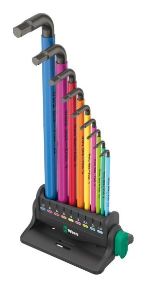 Wera Juego De Llaves 3 Angulares Hex-Plus Multicolor 950/9