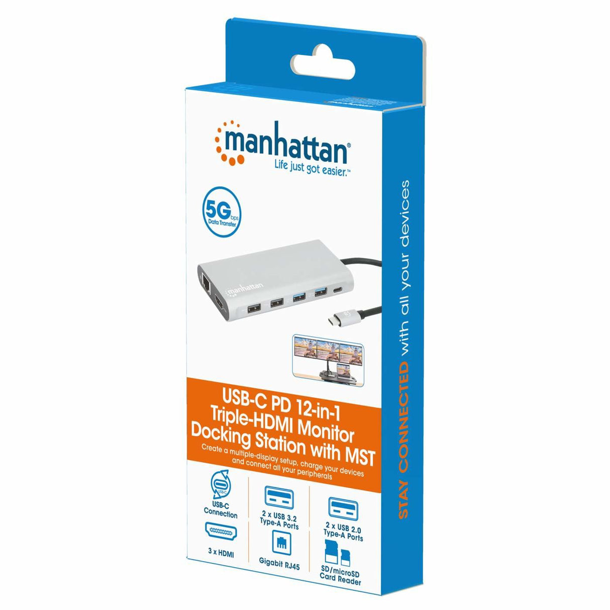EAN 0766623130660 - Manhattan 130660 base para portátil y replicador de puertos Alámbrico USB 3.2 Gen 1 (3.1 Gen 1) Type-C Al imagen 13