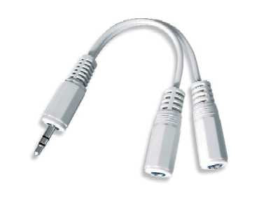 Adaptador Audio Estereo Gembird Jack 3.5mm Macho A 2 Jack 3.5mm Hembra Blanco Cca-415w