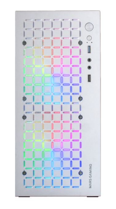 Caja Minitorre Microatx Mccore Blanco Mars Gaming Int:3x3'5,3x2'5/1xusb3.0/1xusb2.0/ Audio In/Out/ Ventana Lateral Completa