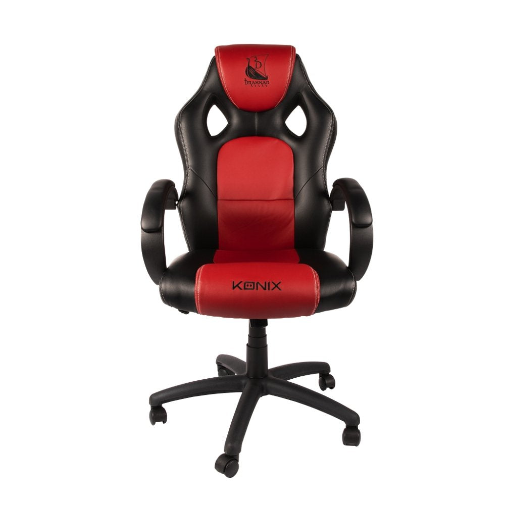 Silla Gamer Konix Drakkar Jotun Gran Comodidad Y Ergonomiaº Color Negro Y Rojo Kon Chair Dk Jotun