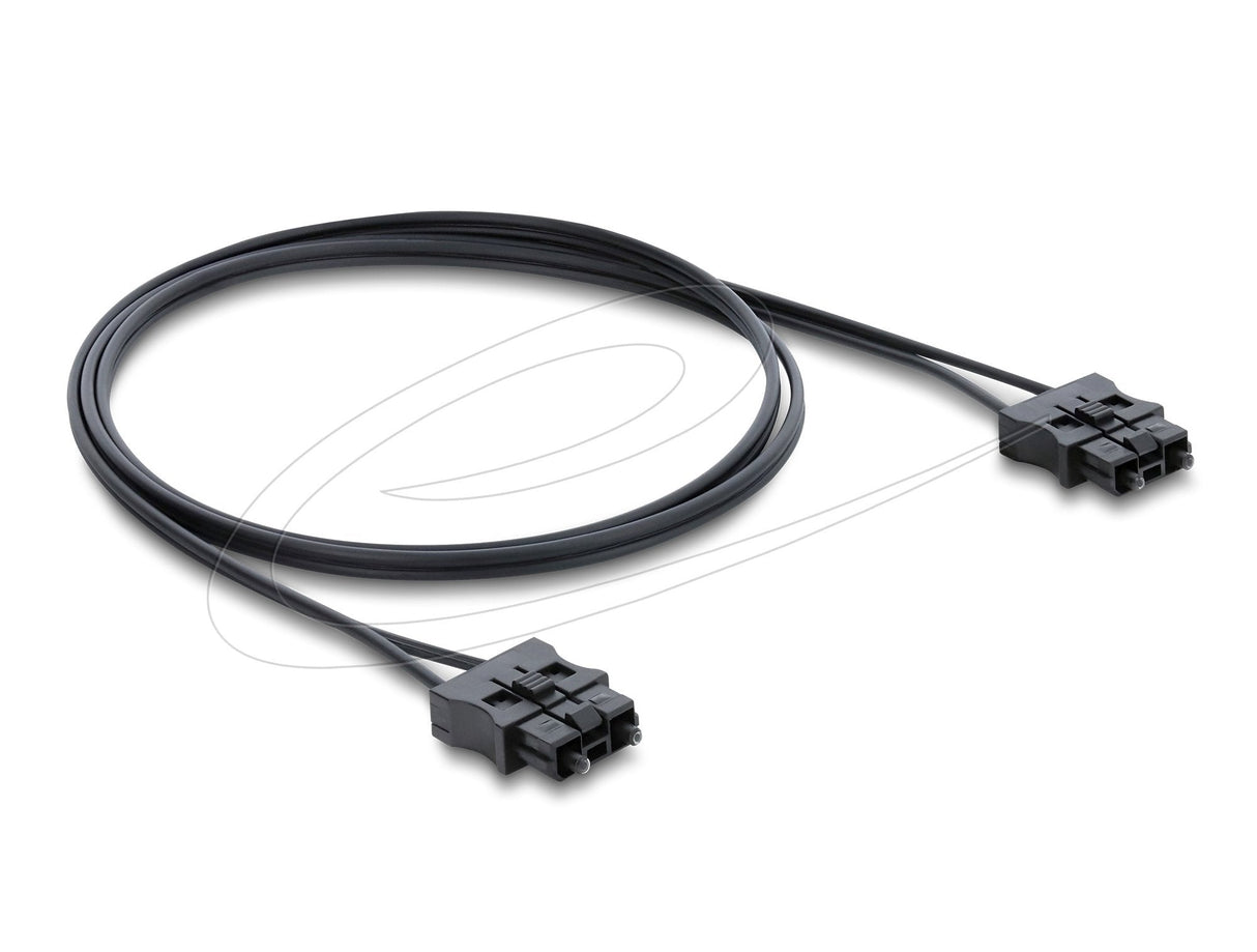 Delock Lwl Pof Kunststoff Servo Anschlusscable Stecker Zu Stecker Durchmesser 2,2 Mm 1 M Schwarz
