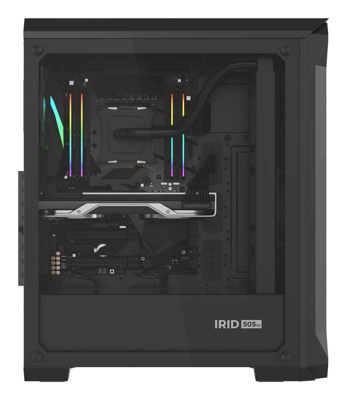 Caja Pc Natec Gaming Genesis Irid 505 Atx 2xusb 3.0 2xusb 2.0 S/F Cristal Templado