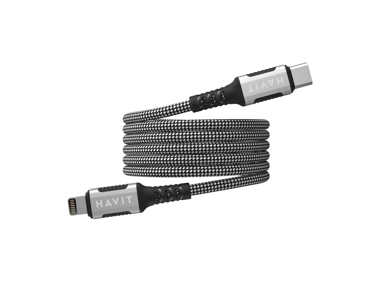 EAN 6939119077563 - Havit 6939119077563 cable de conector Lightning 1 m Negro, Plata imagen 2