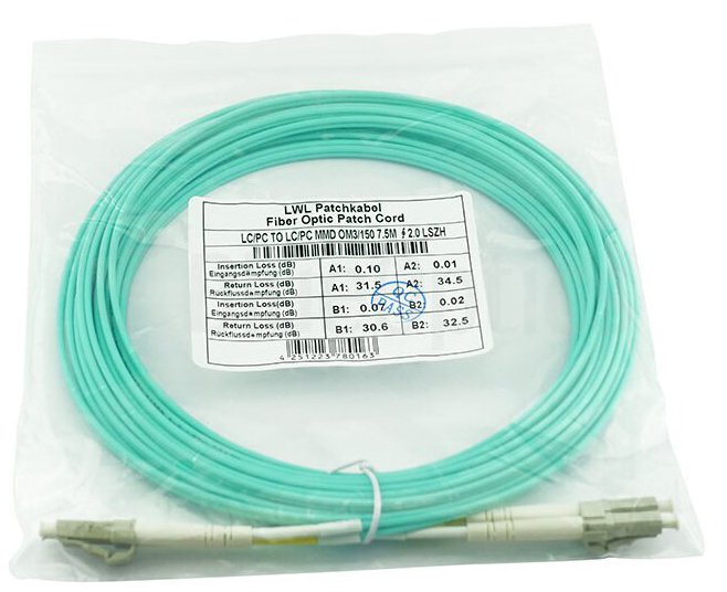Blueoptics Sfp3131eu50mk Cable De Fibra Optica 50 M Lc Om3 Color Aguamarina