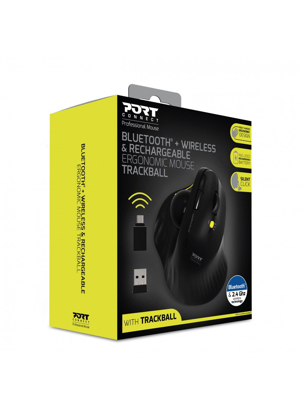 EAN 3567049007195 - Port Designs 900719 ratón Oficina mano derecha RF Wireless + Bluetooth Óptico 1600 DPI imagen 9