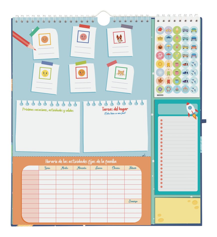 Finocam Calendario De Pared Plus 16 Meses 215x325 Mv Familiar 2025-2026