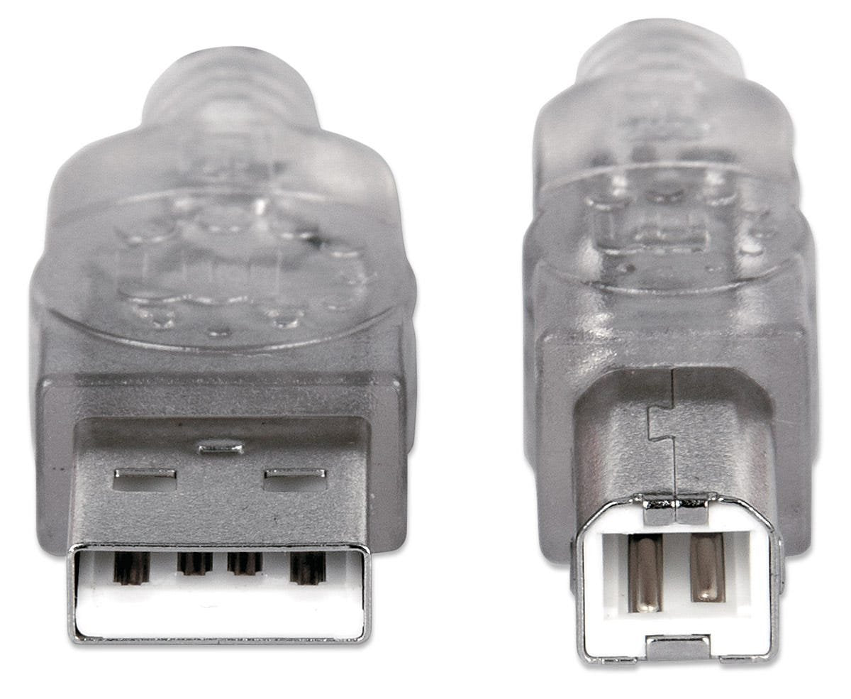 EAN 0766623340458 - Manhattan 340458 cable USB USB 2.0 3 m USB A Plata imagen 3