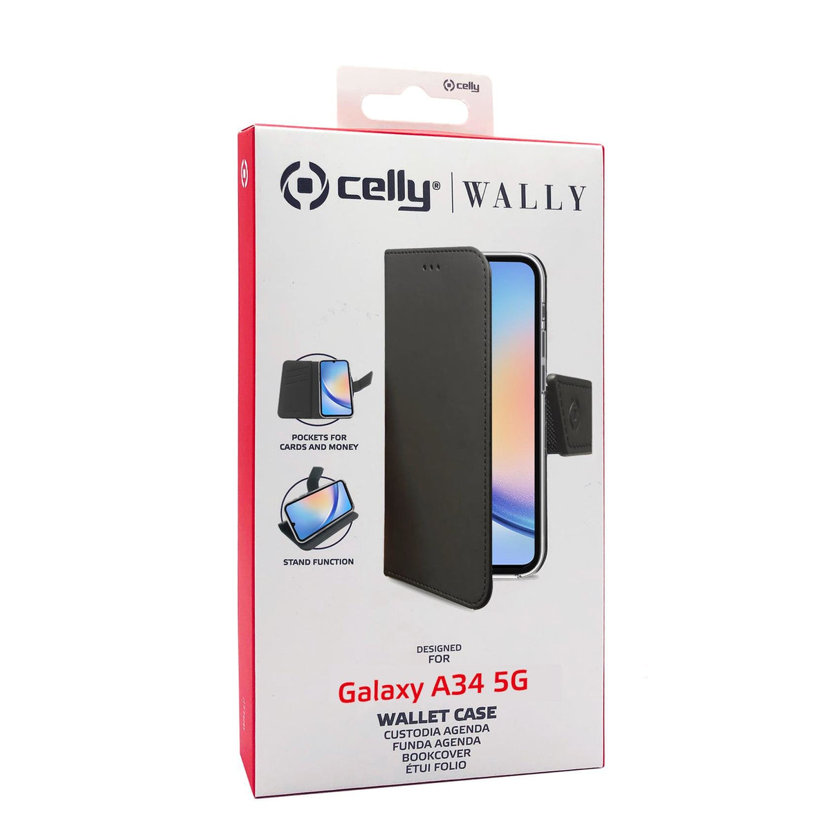 EAN 8021735200826 - Celly WALLY1036 funda para teléfono móvil 16,8 cm (6.6") Libro Negro imagen 6