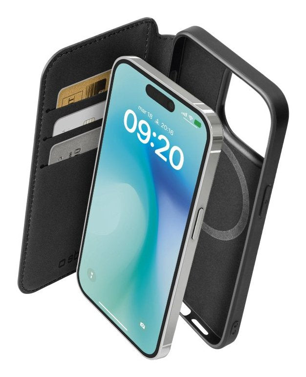 Sbs Book Wallet Magsafe Iphone 16 Pro Schwarz