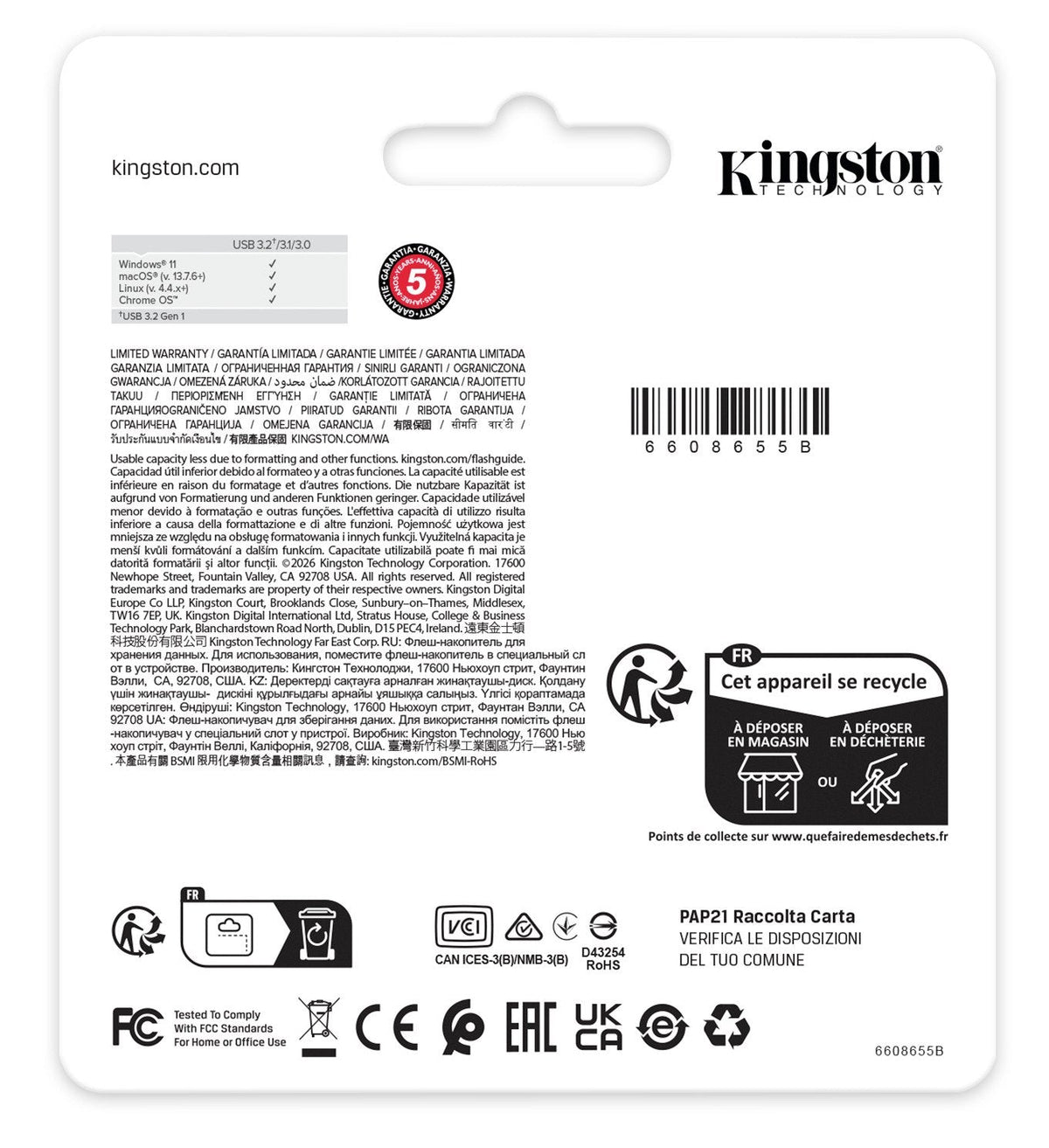 Stick Kingston Dt Kyson G2 64gb Usb 3.0